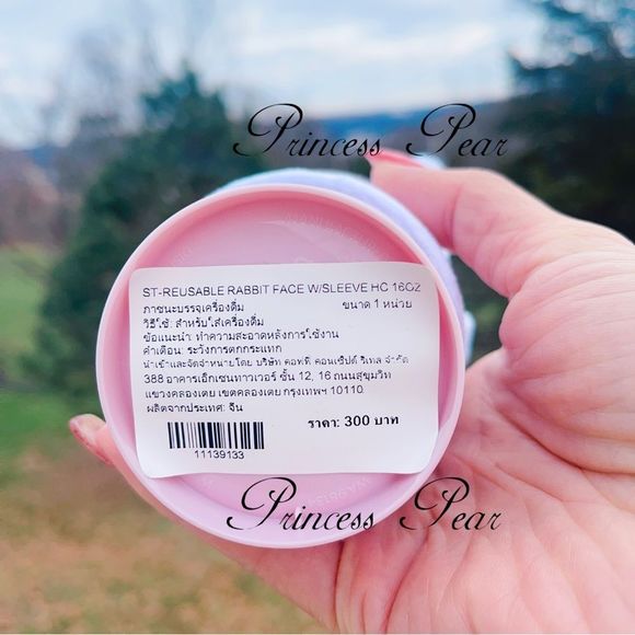 Starbucks Pink Rabbit Reusable Cup with Soft Cup Sleeve - Picture 4 of 8